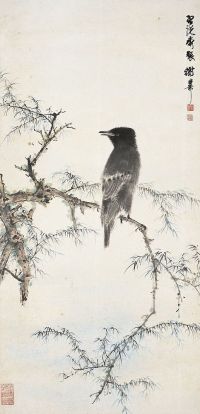 谢稚柳（1910～1997）古柳鹡鸰图