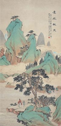 黄山寿（1855～1919）卢岳观泉图