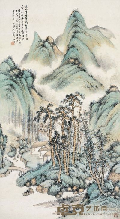 汪声远（1889～1969） 松山幽居图 