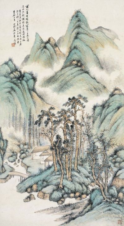 汪声远（1889～1969） 松山幽居图