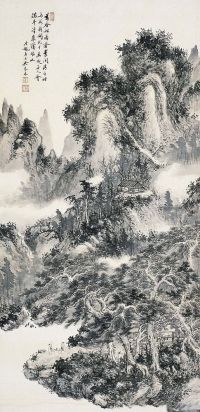 吴琴木（1894～1953）松山幽居图