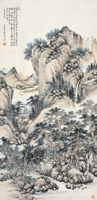 吴琴木（1894～1953）春山帆影图