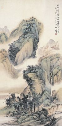 顾坤伯（1905～1970）晓峰烟树图