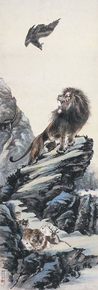 张善孖（1882～1940）醒狮图