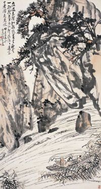 王震（1867～1938） 赤壁夜游图