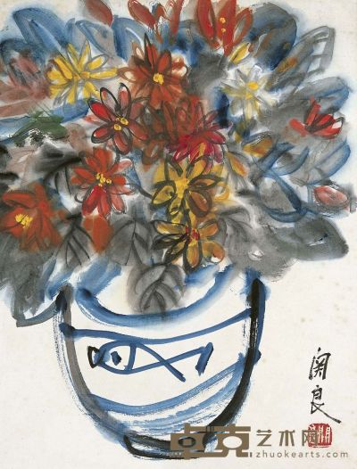关 良（1900～1986） 瓶花 