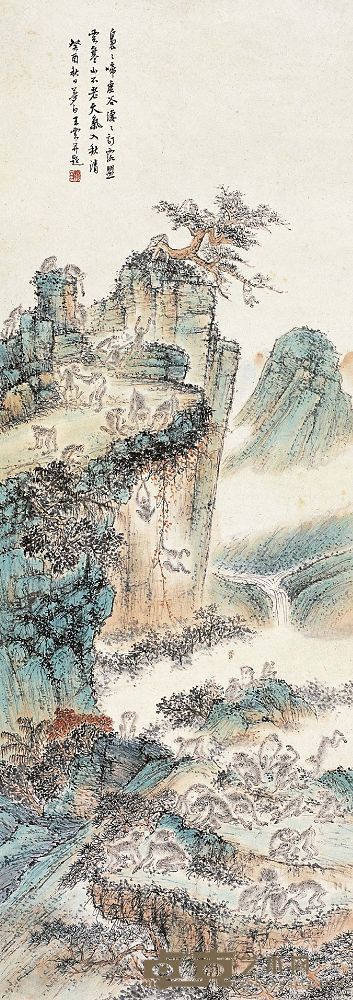 王 云（1887～1934） 戏猿图 