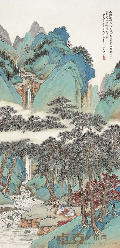 陈 达（1892～1975） 松风会琴图 