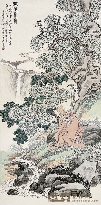 颜 元（1860~1934） 无量寿佛图 