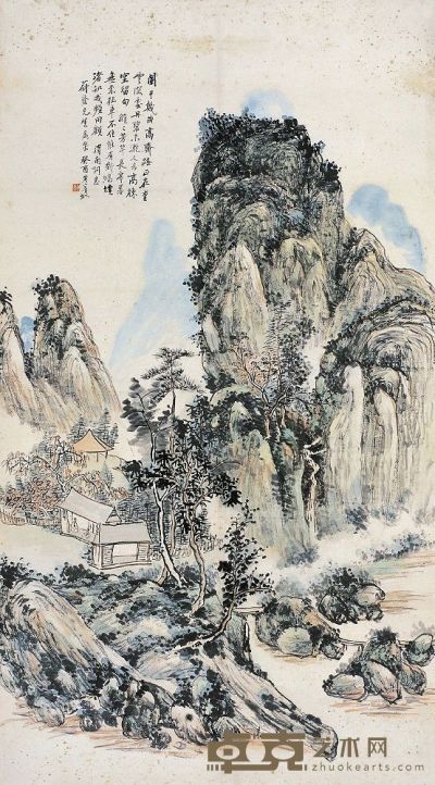 黄宾虹（1865～1955）陆游渭南词意图 