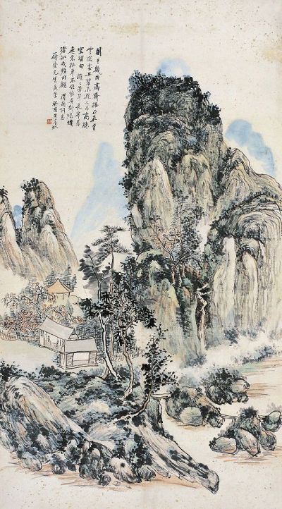 黄宾虹（1865～1955）陆游渭南词意图