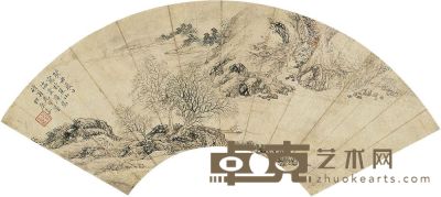 蔡嘉（1686～1779）溪山闲钓图 