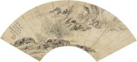 蔡嘉（1686～1779）溪山闲钓图