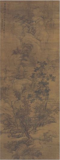 蓝瑛（1585～1664后）云壑高秋图