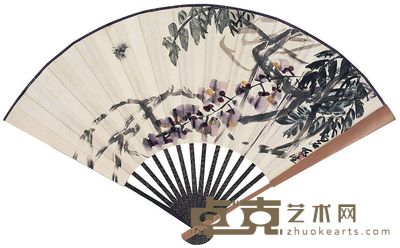 齐白石（1863～1957）紫藤黄蜂 