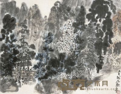 陈子庄（1913～1976）青城幽趣图 