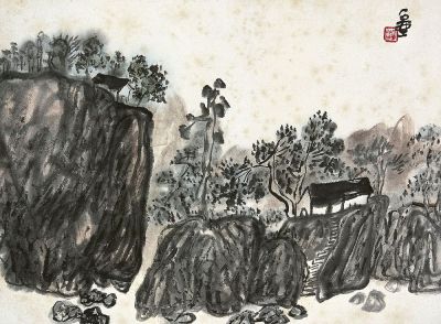 陈子庄（1913～1976）山居春色