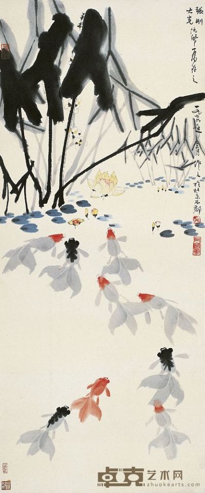 吴作人（1908～1997）金鱼图 