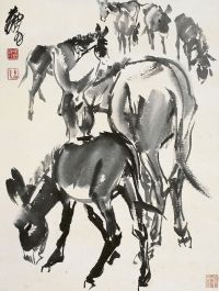 黄胄（1925～1997）群驴图
