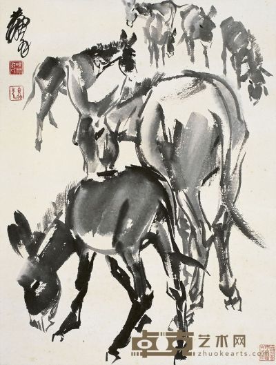 黄胄（1925～1997）群驴图 