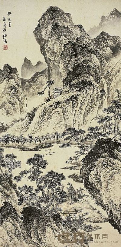 溥佐（1918～2005）春江秀色图 