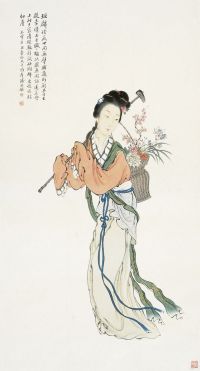潘振镛（1852～1921）仙姑采花图