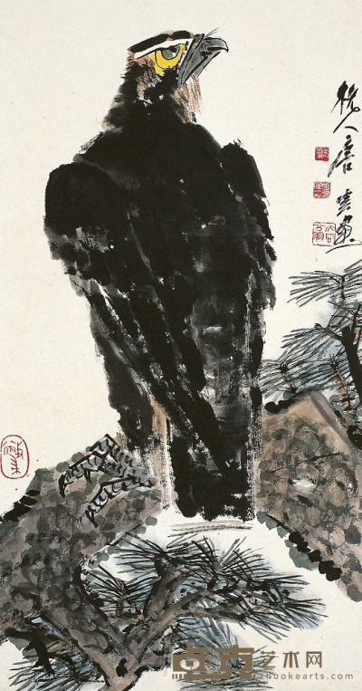 唐云（1910～1993）松鹰图 