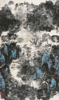 卓鹤君（1943～）溪山图