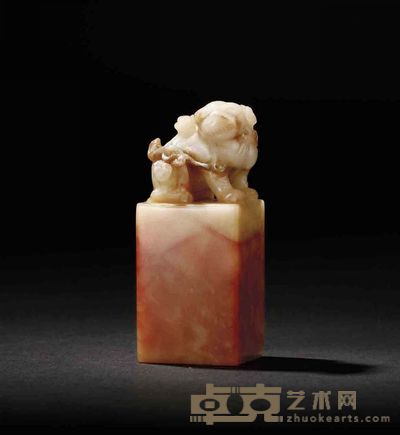 巧色芙蓉石螭钮章