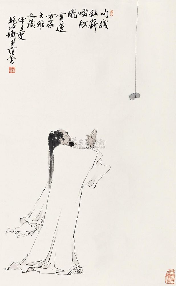 范曾 1984年作 卧薪尝胆 立轴100×61cm