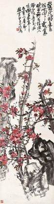 赵云壑 桃花 立轴