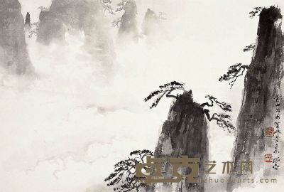 钱松嵒 黄山北海 镜心 32×48cm