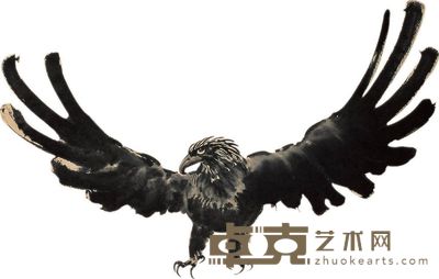 徐悲鸿 1941年作 鹰 立轴 54×75cm
