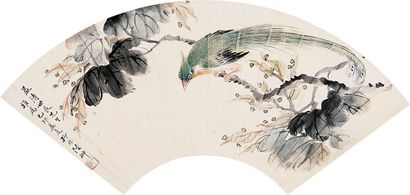 陆抑非 1939年作 花鸟 镜心