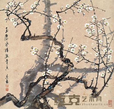 宗其香 梅花 镜心 65×67cm