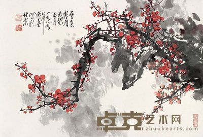 王成喜 1989年作 雪裹寒香天地清 立轴 46×68.5cm