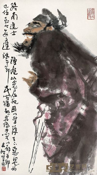 林锴 钟馗 镜心 96×54cm