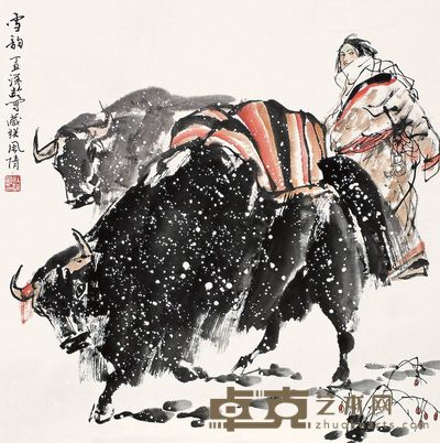 杜滋龄 1997年作 雪韵 立轴 68×67cm