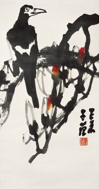 崔子范 1979年作 花鸟 立轴