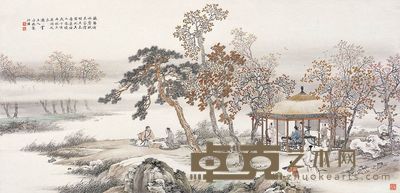 李子牧 1887年作 欧阳修诗意 镜心 48×98cm