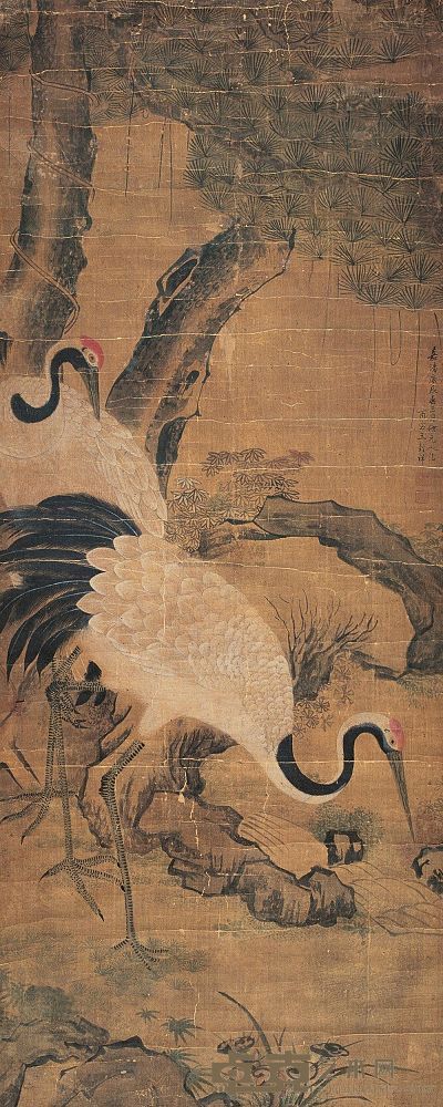 王穀祥 （款） 双鹤 镜心 150×61cm
