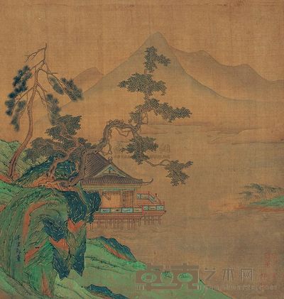 佚名 山水 立轴 30.5×29.5cm