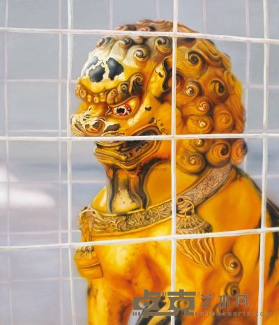 朱海 2009年作  笼中狮 140×120cm
