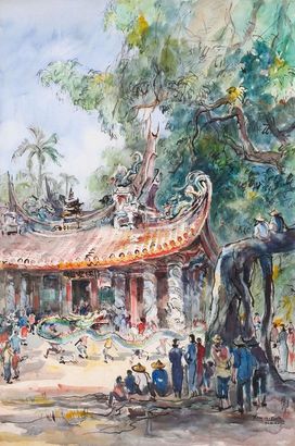 蓝荫鼎 1952年作 新年龙舞