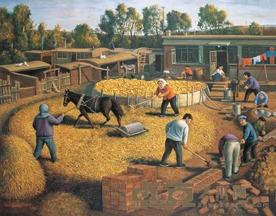 陈树中 2000年作 野草滩的阳光 80×100cm