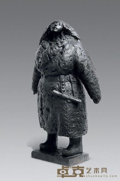 张峰 1992年作 春到高原 94×64×38cm