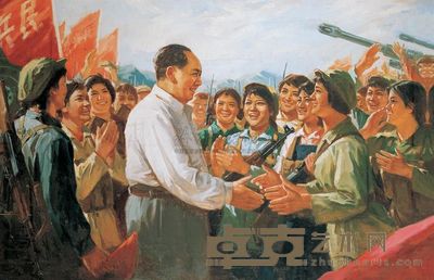 吴华光 1974年作 演兵场上太阳红 88×134cm