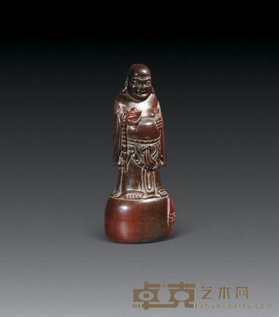 犀角雕财神菩萨 高15cm