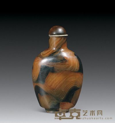 清 料胎鼻烟壶 高8.2cm