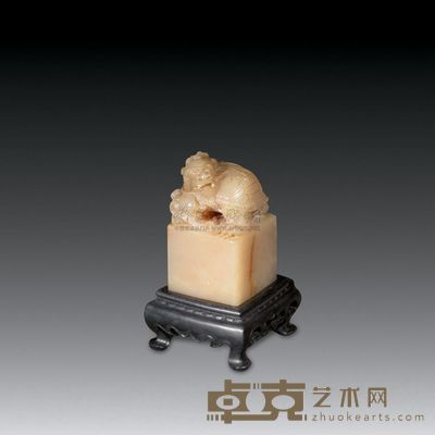 清 白田鳌龙纽方章 长4.2cm;宽4.2cm;高7.5cm